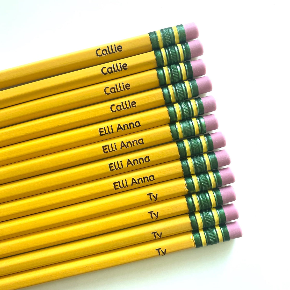 24 PC 7.5 Personalized White Pencils