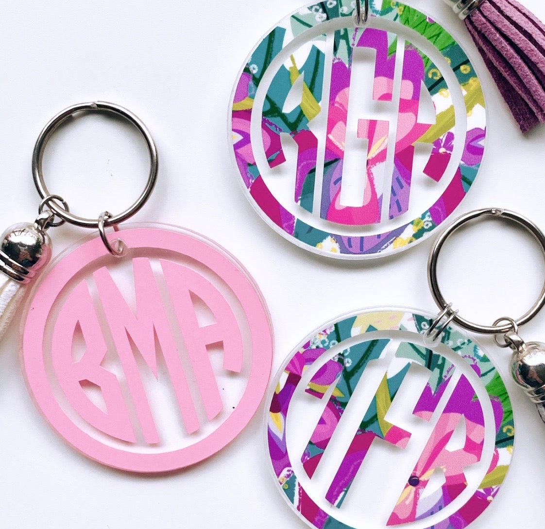 Acrylic Monogram Keychain – Southern Society Company